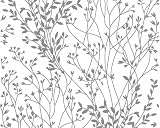 Livingwalls 1514-45 Tapete, florales Muster, wei&szlig; grau, Sch&ouml;ner Wohnen Tapete