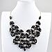 Jane Stone Tessellate Net Fashion Statement Beaded Jewelry Bib Necklace for Women