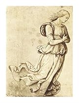 Sepia Woman Dancing - Pietro V. Perugino Art Print Poster 11 x 15
