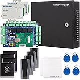 Generic 4 Door Security Network RFID Access Control Board Kit Metal AC 110V Power Box With 2 3A Power Reader