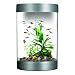 biUbe Aquarium with Halogen Light, Silver, 9 Gallons