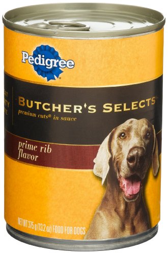 Pedigree Butcher's Selects Premium Cuts Prime Rib Flavor Food for Dogs, 13.2-Ounce Cans (Pack of 24)