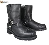 Xelement Advanced 10 Inch Harness Black Flame Motorcycle Boots