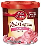 Betty Crocker Rich & Creamy Frosting, Cherry, 16-Ounce Containers (Pack of 8)