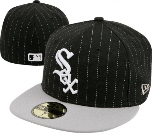 Chicago White Sox Fitted Hat: New Era 59FIFTY T Stripe 2 Fitted Hat