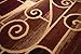 Generations Brand New Contemporary Modern Square and Circles Area Rug, 2' x 7', Brown/Beige