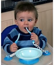 Stay Put Cutlery and Bowl Set - Blue
