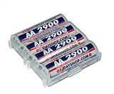 7dayshop Rechargeable Ni-Mh Batteries - AA Size (2900mAh) - 4 Pack With Storage Case