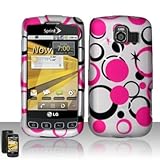 Pink Polka Black Star Rubberized Snap on Hard Shell Cover Protector Facepla ....