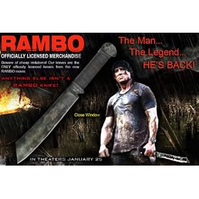 Rambo IV Hunting Knife Machete Officially Licensed From Latest Rambo Movie by 