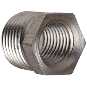 Anvil 8700128856, Steel Pipe Fitting, Hex Bushing, 3/8" NPT Male x 1/8" NPT Female, Black Finish