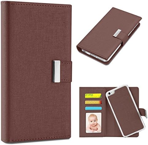 TaoFilm Pro Classic Reproduction Business Fashion Styles (3 Fold Section Design,11 Card Slots,2 in 1 Magnetic Detachable Case) Premium PU Leather Wallet Case For iPhone 6 6S Plus 5.5"(Brown)