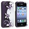 Snap-on Case with Apple� iPhone� 4 / 4S , White / Purple Flower