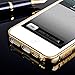 For iPhone 5 5s Case, Roybens Luxury Metal Air Aluminum Bumper Detachable + Mirror Hard Back Case 2 in 1 Cover Ultra-Thin Frame For Apple iPhone 5 5s - Retail Packaging(Gold)