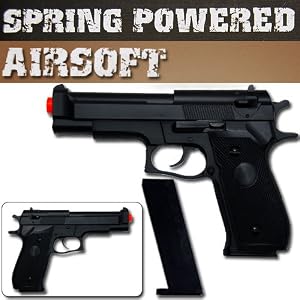 Black Spring Powered Airsoft Pistol