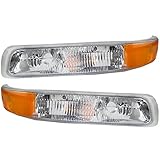 Driver and Passenger Park Signal Side Marker Lights Lamps Replacement for Chevrolet Pickup Truck SUV 15199558 15199559