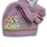 Disney Princess Girl's Knit Beanie Hat and Glove Set (7-14)