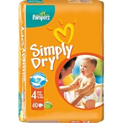 Pampers Simply Dry Windeln Gr.4 Maxi 7-18 kg Sparpaket, 40 St�ck
