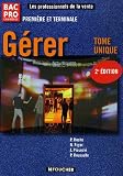 Gérer Bac pro commerce 1e et Tle : Tome unique