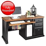 Kathy Ireland Home by Martin Furniture Southampton wood Computer Desk in Onyx Black