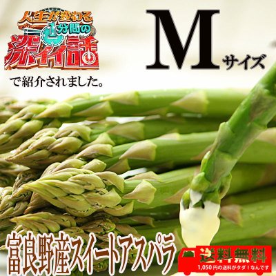 北海道富良野産　グリーンアスパラ　Ｍサイズ　８００ｇ　【送料込】