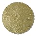 dekorgeprägte Untersetzer uni - gold 12 Stück 9,3 x 9,3cm