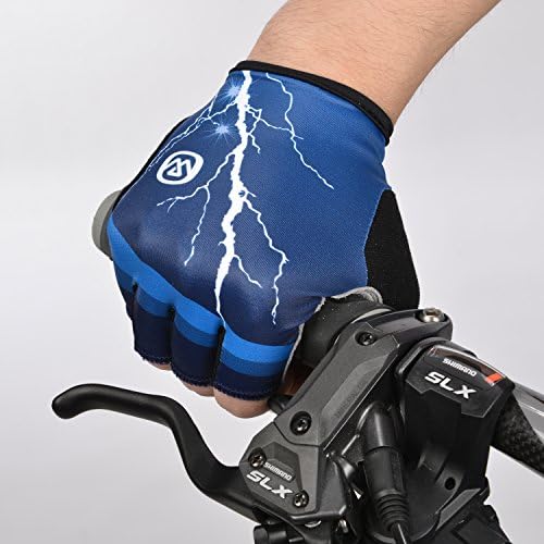 Mmonton Positive Energy Cycling Half Gloves for Mountain / Road Bike/ Motorcycle in Blue (M)
