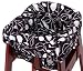 Balboa Baby High Chair Cover, Black and White Leaf