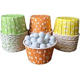 Outside the Box Papers Polka Dot Candy Nut Cups 48 Pack Green, Yellow, Orange, White