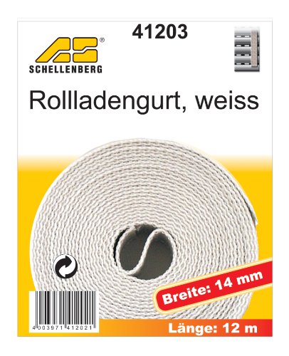 Schellenberg 41203 Rollladengurt 14 mm/12.0m, wei&szlig;