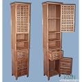 Hochschrank aus ge�ltem Walnussholz / Schrank / Badezimmerschrank