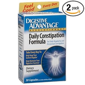 Digestive Advantage Daily Constipation Formula, 30-Count Capsules (Pack of 2)