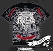 THROWDOWN "ANNIHILATION" BLACK MMA T-SHIRT SIZE LARGE