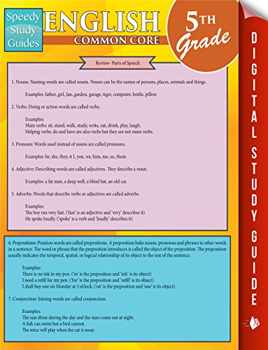 English Common Core 5Th Grade (Speedy Study Guides)