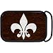 Real Wood Silver Fleur de Lis Belt Buckle