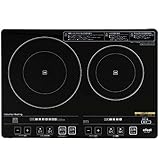 アイリスオーヤマ 2口IHクッキングヒーター(音声付)EIH1470V-B