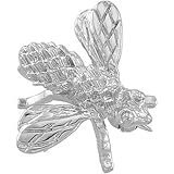 14K White Gold Bee Brooch