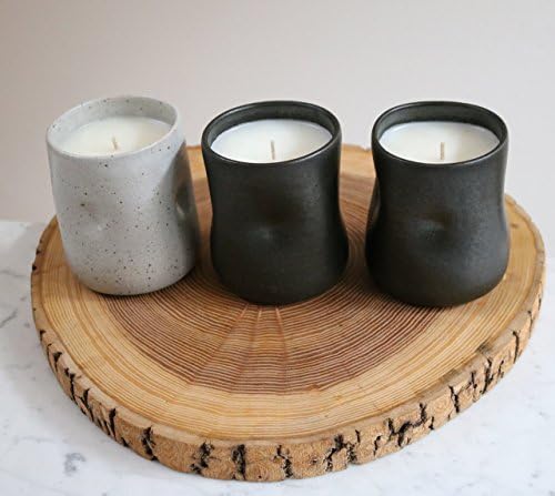 Designer Fragrance Candle 10 oz Natural Soy Wax "Currant" In Reusable Handthrown and Glazed Ceramic Cup