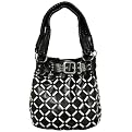 Je Veux Braided Handle Fashion Handbag - Black