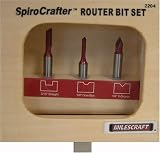 Milescraft 2204 3-Piece Router Bit Set for Designs Inlays