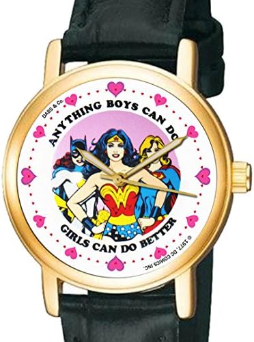 Wonder Woman Feminist Art 30 mm Girl's / Women's Hot Pink "POWER" Wrist Watch