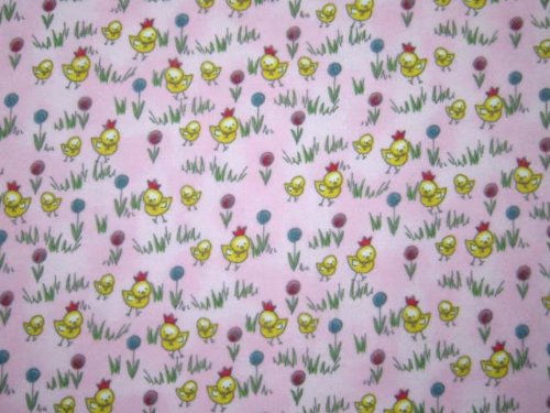 Picture of Cozy SheetWorld Fitted Pack N Play (Graco Square Playard) Sheet - Pink Chicks - Made In USA PP3636-F154 (Playard Bedding)