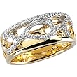 14K Two-Tone Gold Diamond Anniversary Band - 0.25 Ct.