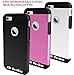 Big Sale Protective Cases for iPhone 6 -Anti Slip and Drop Protection Dual Layer Case with 3 Interchangeable Covers (Pink, Black, White) - Free Screen Protector for iPhone 6 (4.7)