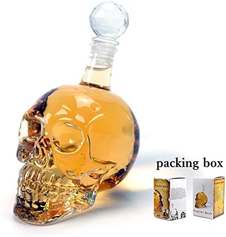 Crystal Glass Skull Face Decanter Vodka Bottle (550ML)