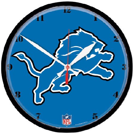 Detroit Lions Round Clock