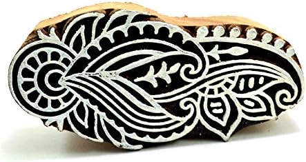 Designer Wooden Craft Block Floral Pattern Traditional Indian Block Stamp