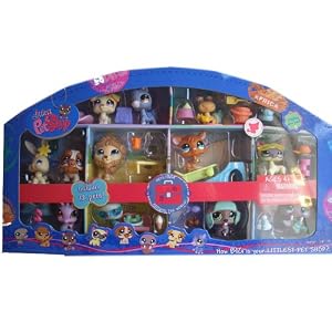 Littlest Pet Shop Exclusive 2009 Around the World Collector's Set of 12 Pets (Includes Walrus, Kangaroo, Beaver, Lion and More!)