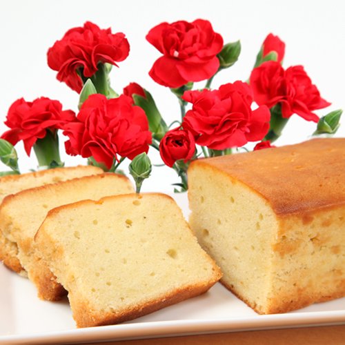 母の日フラワーギフトセット鉢植えカーネーションと特大パウンドケーキのセット