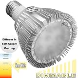 EcoBrites Hi Brites Dimmable 7x1w Hi Performance LED light (replacing 60w incandescent/halogen bulbs). Warm White (2800k) Light Output in 120 degree Wide Angle Flood Beam Spread with Diffuser in soft cream coating. Standard PAR30 / R30. Working with Traditional Dimmer. Designed for Recessed Downlights, Spotlights, Track Lights & Floodlights (replacement or retrofit of Incandescent, Halogen, Fluorescent & CFL Bulbs). Free Shipping and Handling within the continental USA. Reviews 51Rou8Z6doL. SL160 EcoBrites Hi Brites Dimmable 7x1w Hi Performance LED light (replacing 60w incandescent/halogen bulbs). Warm White (2800k) Light Output in 120 degree Wide Angle Flood Beam Spread with Diffuser in soft cream coating. Standard PAR30 / R30. Working with Traditional Dimmer. Designed for Recessed Downlights, Spotlights, Track Lights & Floodlights (replacement or retrofit of Incandescent, Halogen, Fluorescent & CFL Bulbs). Free Shipping and Handling within the continental USA. Reviews